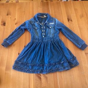 Calvin Klein Jeans Blue Denim Jacket Dress for Kids